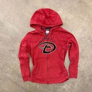 Vintage Y2K Nike Arizona Diamondbacks Baseball MLB Womens Full Zip Hoodie Size M